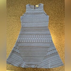 Beautiful royal blue and black patterned dress